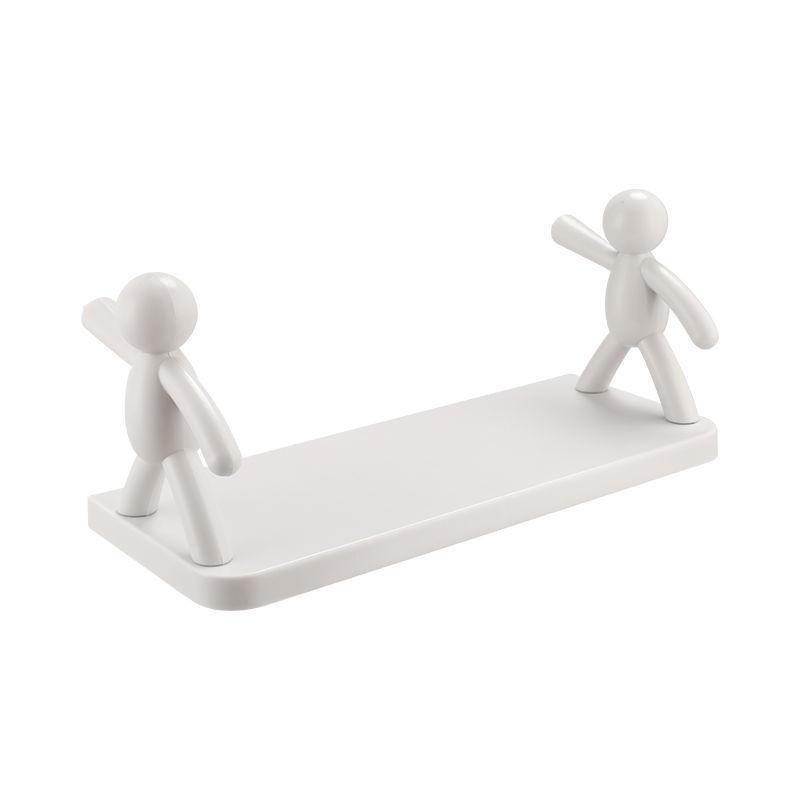 Wall Mounted Person Shape Suction Cup Bathroom Suction Cup Shelf & Cosmetic Storage Organizer