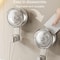 Transparent Bathroom Suction Cup Hooks WallMounted Organizer 3