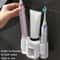 Premium Wall Mounted Toothbrush Holder With Automatic Toothpaste Dispenser And Hands Free Toothpast 4