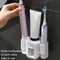 Premium Wall Mounted Toothbrush Holder With Automatic Toothpaste Dispenser And Hands Free Toothpast 4
