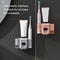 Premium Wall Mounted Toothbrush Holder With Automatic Toothpaste Dispenser And Hands Free Toothpast 6