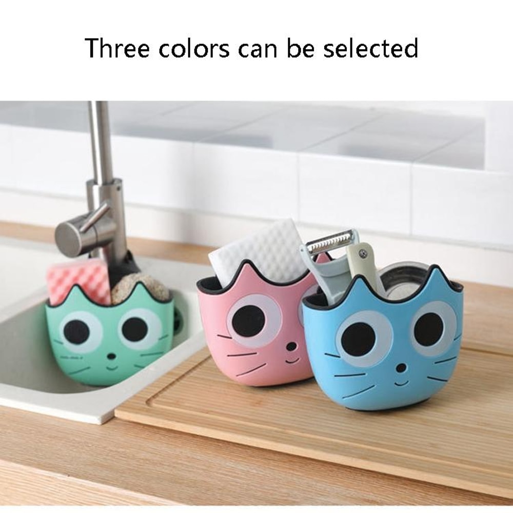 Premium Cartoon Adjustable Sink Hanging Organizer Kitchen Bathroom Storage Basket 1