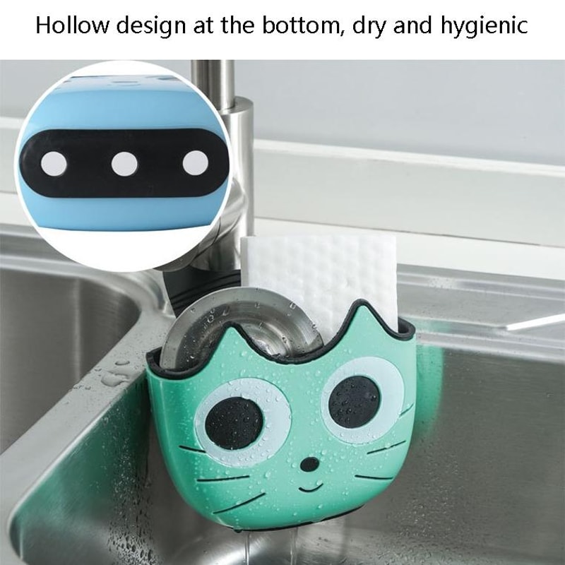 Premium Cartoon Adjustable Sink Hanging Organizer Kitchen Bathroom Storage Basket 3