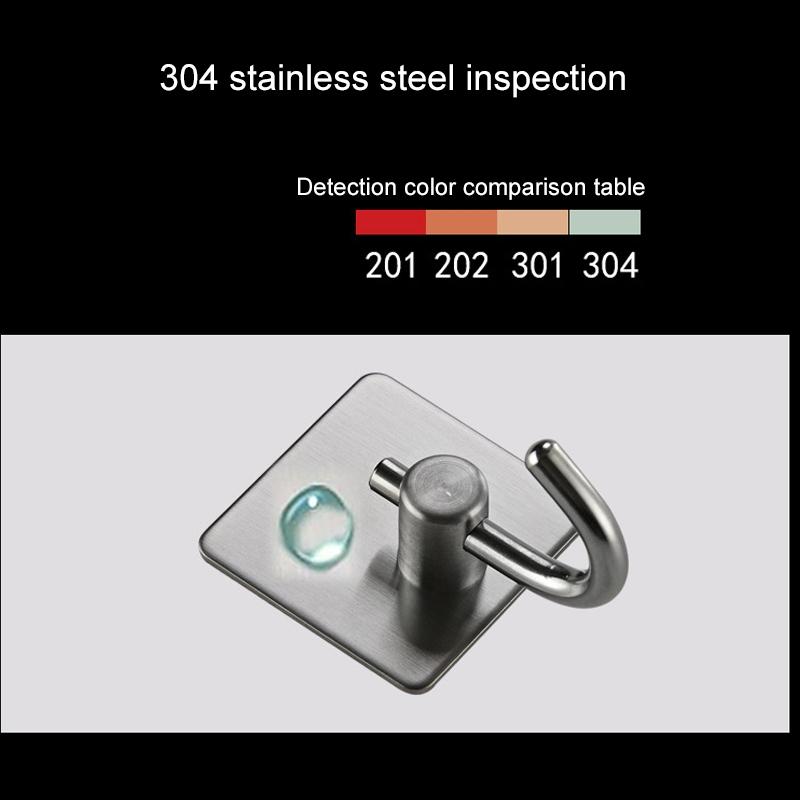 Premium Stainless Steel Sticky Hook Hole Free Wall Mount For Kitchen Bathroom 3