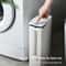 Premium Bathroom Toilet Brush Trash Can Set Square Press Lid Design 11