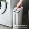 Premium Bathroom Toilet Brush Trash Can Set Square Press Lid Design 11