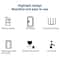 Premium Bathroom Toilet Brush Trash Can Set Square Press Lid Design 6