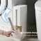 Premium Bathroom Toilet Brush Trash Can Set Square Press Lid Design 12