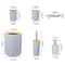 Premium Bathroom Set With Toothbrush Holder Kit Trash Can 1