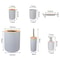 Premium Bathroom Set With Toothbrush Holder Kit Trash Can 1
