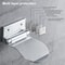 Wall-Mounted Aluminium Bathroom Footrest & Shower Footstool Sleek Black Design