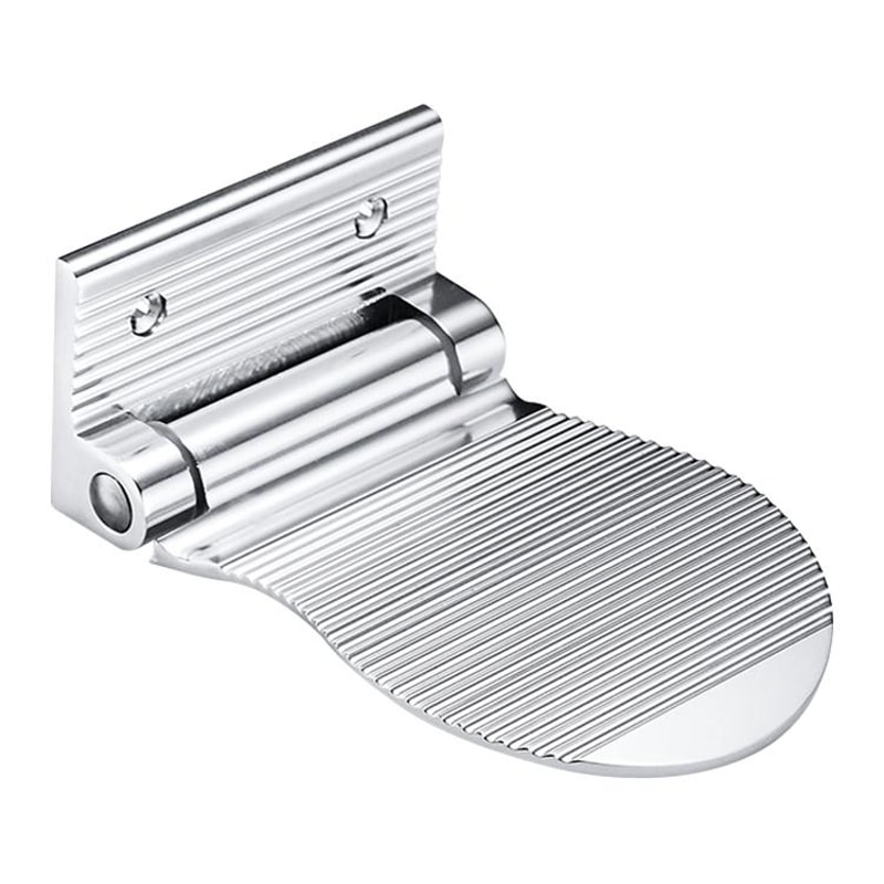 Wall-Mounted Aluminium Bathroom Footrest & Shower Footstool Sleek Black Design