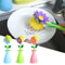 Flower Shaped Long Handle Pot Brush For Kitchen Sink Cleaning 1