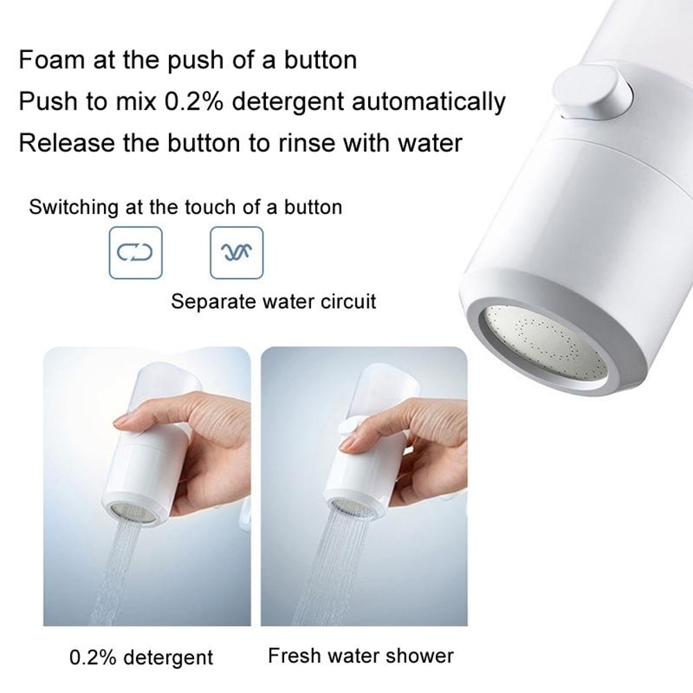 Kitchen Foam Water Faucet Extender with Splash-Free Pumping
