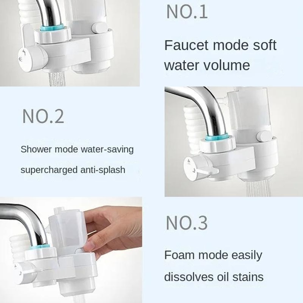 Kitchen Foam Water Faucet Extender with Splash-Free Pumping