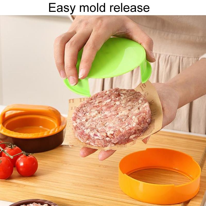 Premium Burger Press Kit Round Meat Patty Maker For Home Kitchen 5