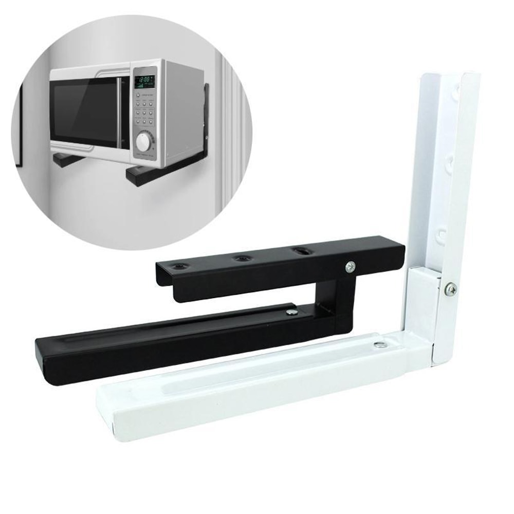 Retractable Folding Microwave Bracket Heavy Duty Adjustable Kitchen Shelf