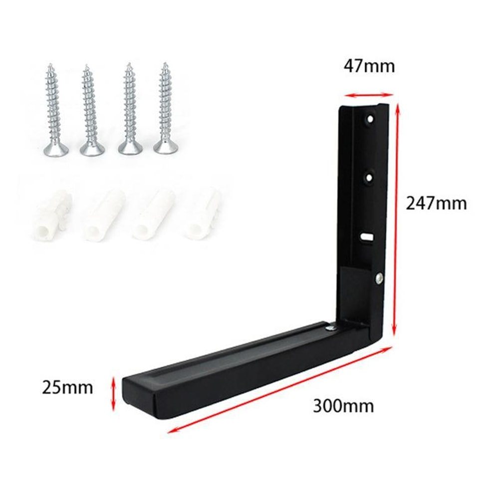 Retractable Folding Microwave Bracket Heavy Duty Adjustable Kitchen Shelf