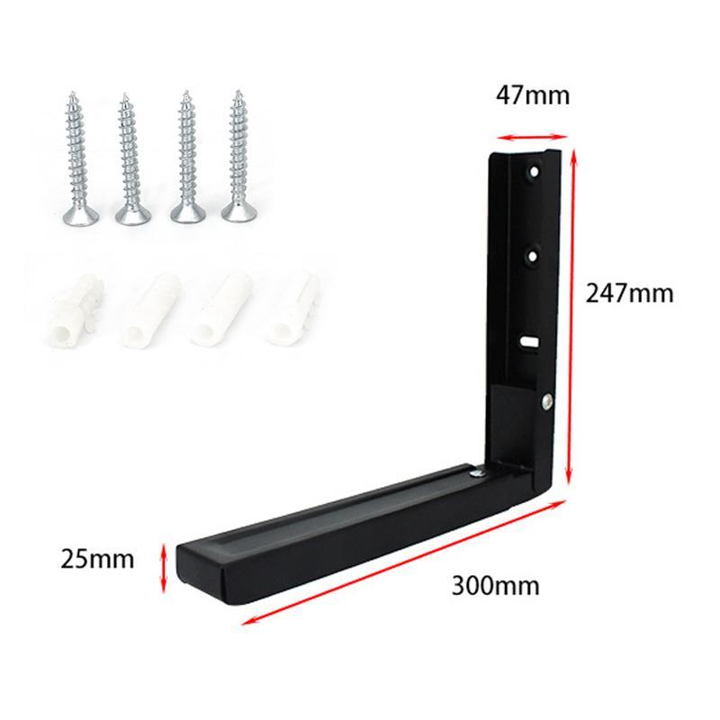Retractable Folding Microwave Bracket Heavy Duty Adjustable Kitchen Shelf