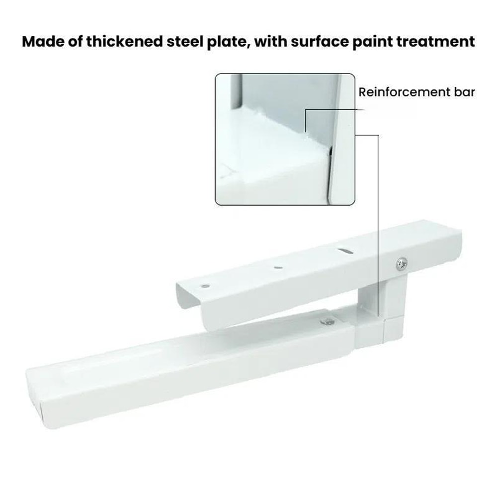 Retractable Folding Microwave Bracket Heavy Duty Adjustable Kitchen Shelf