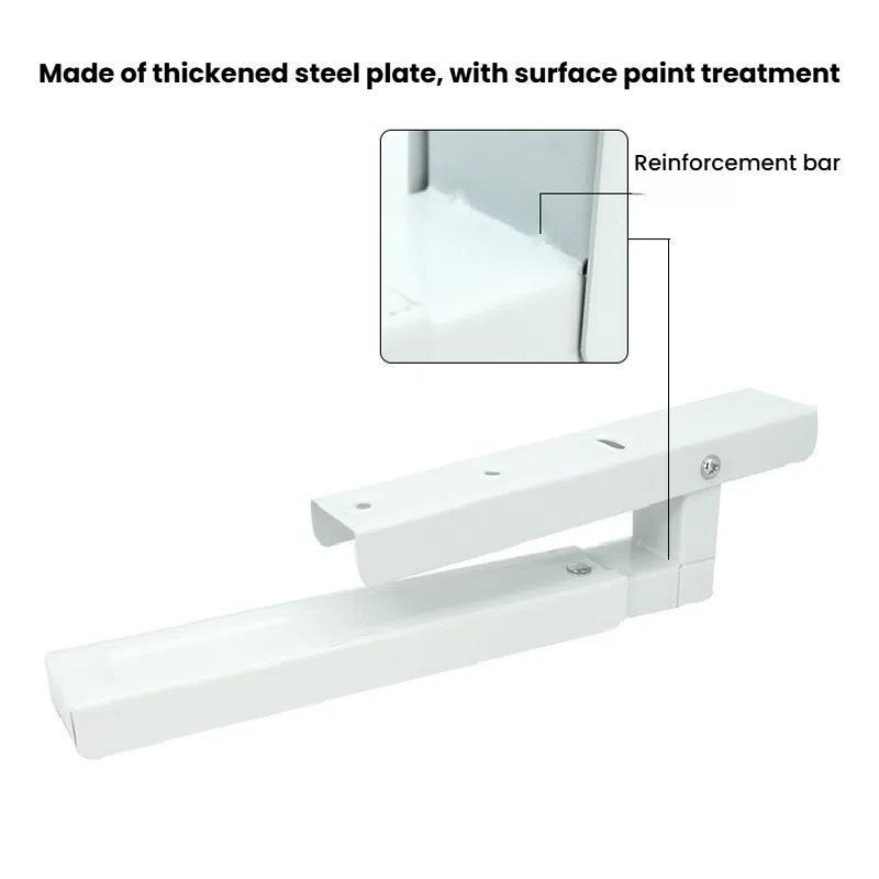 Retractable Folding Microwave Bracket Heavy Duty Adjustable Kitchen Shelf