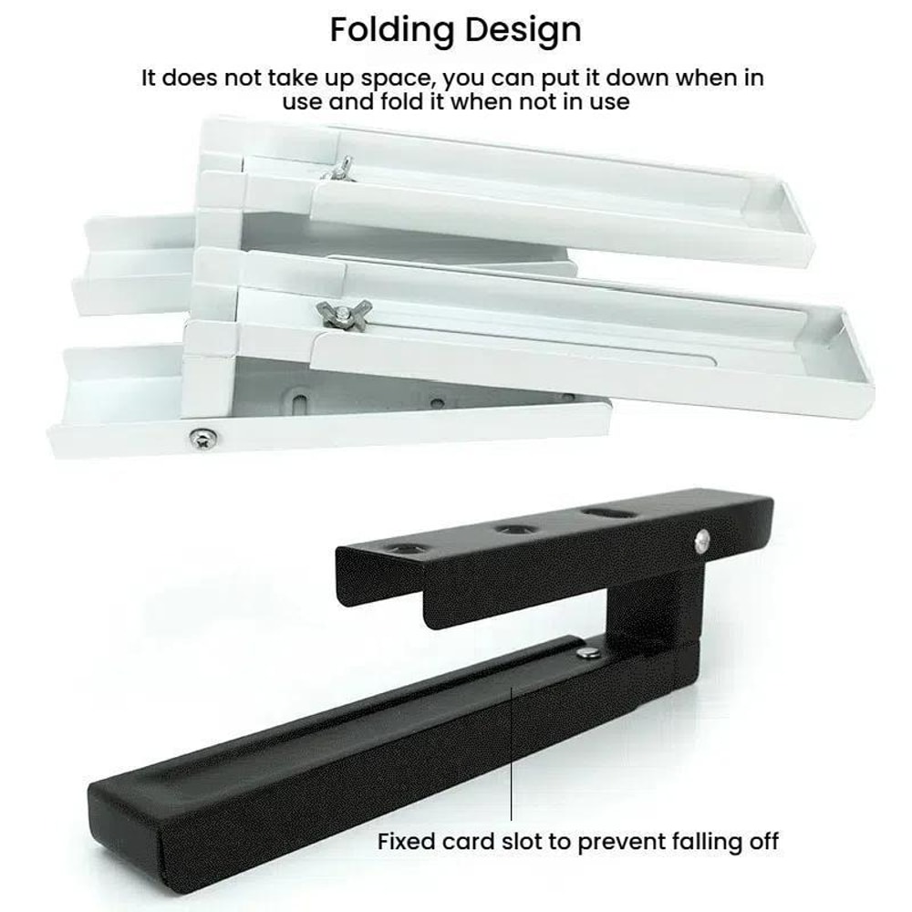Retractable Folding Microwave Bracket Heavy Duty Adjustable Kitchen Shelf