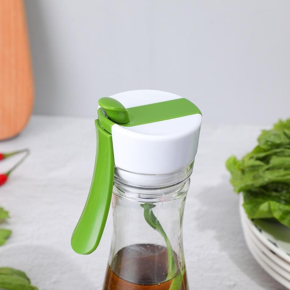 Premium Salad Dressing Shaker Bottle with Measuring Scale Spill Proof Vinegar & Sauce Mixer