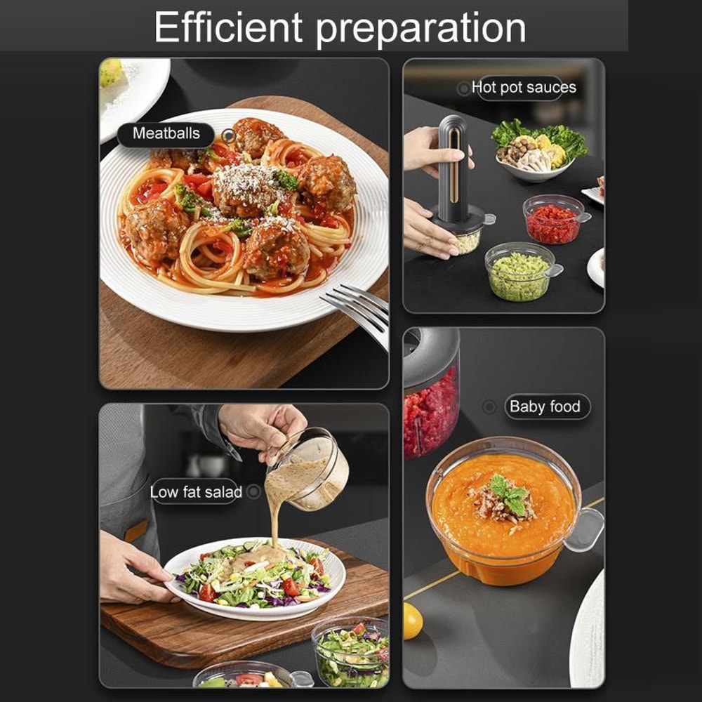Cordless Baby Food Processor Mini Meat Grinder Portable Kitchen Food Processor 4