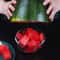 Premium Watermelon Slicer Stainless Steel Fruit Cutter With Fork Easy Kitchen Fruit Cutting Tool 3