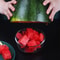 Premium Watermelon Slicer Stainless Steel Fruit Cutter With Fork Easy Kitchen Fruit Cutting Tool 3