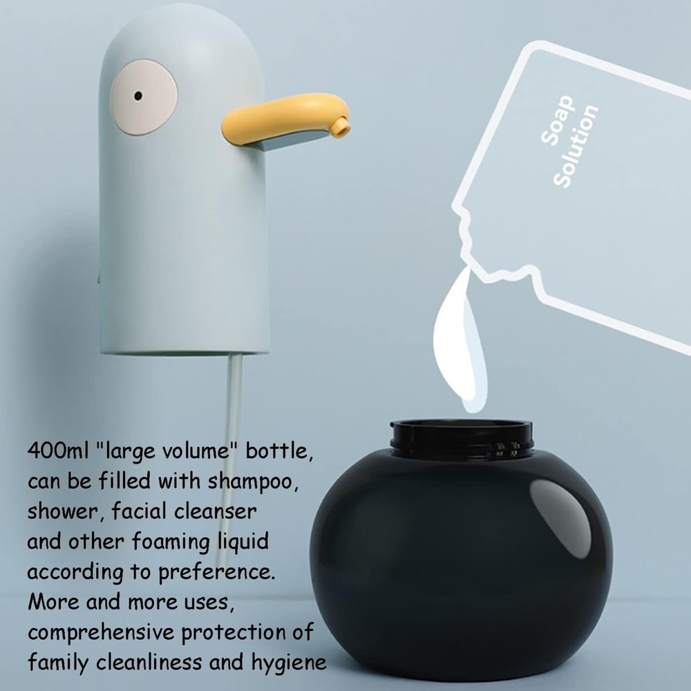 Cute Duck Automatic Foam Soap Dispenser Touchless Rechargeable For Bathroom Kitchen 2
