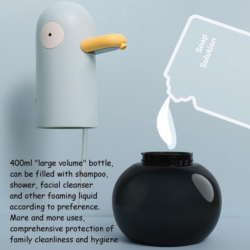 Cute Duck Automatic Foam Soap Dispenser Touchless Rechargeable For Bathroom Kitchen 2