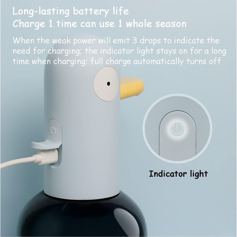 Cute Duck Automatic Foam Soap Dispenser Touchless Rechargeable For Bathroom Kitchen 3