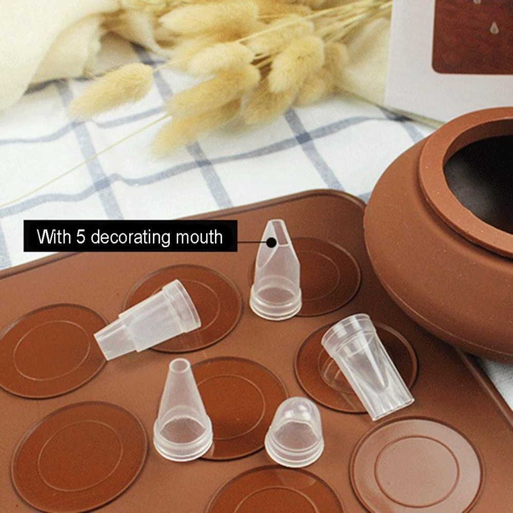 Premium Silicone Baking Mat Macaron Mold Set With Oven Safe Frame 4
