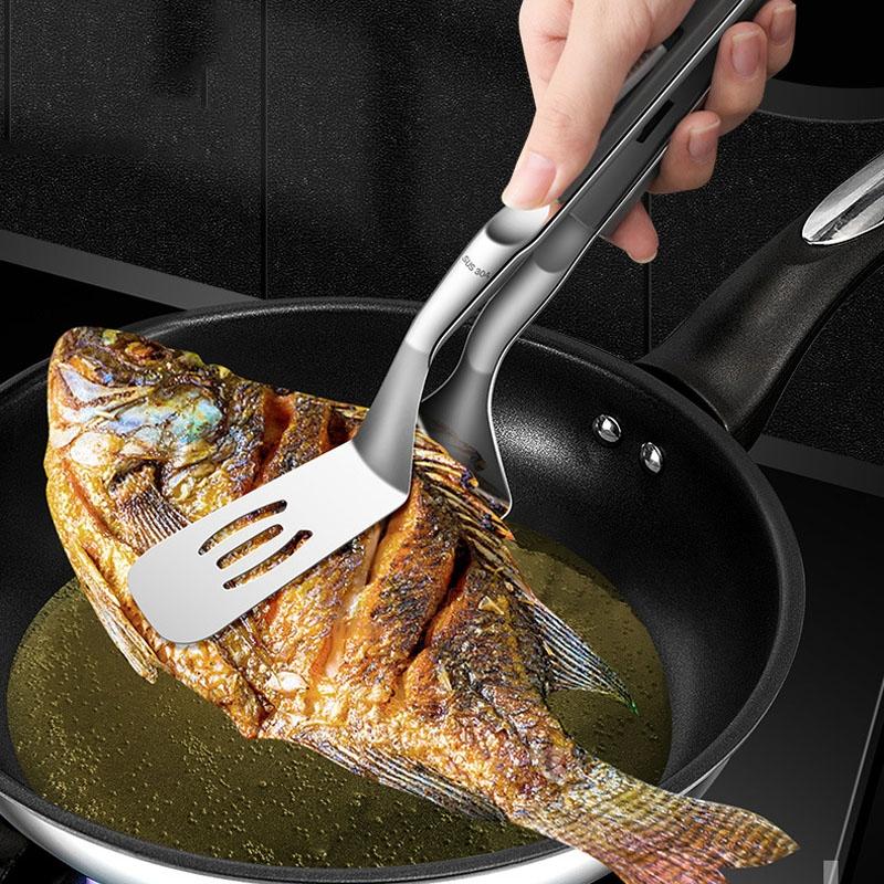 Premium Stainless Steel Fish Grill Spatula With Locking Handle 6
