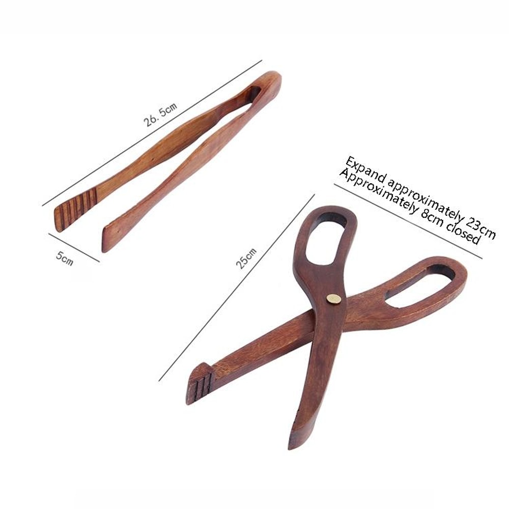 Premium Wooden Food Clip Kitchen Barbecue Utensil For Pastry Bread 4