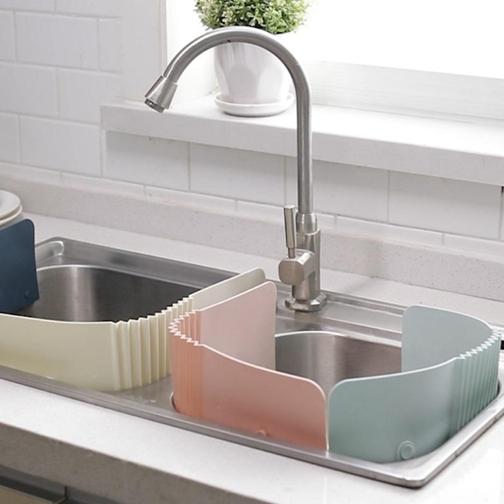Foldable Kitchen Sink Splash Guard Flaps With Suction Cups 3