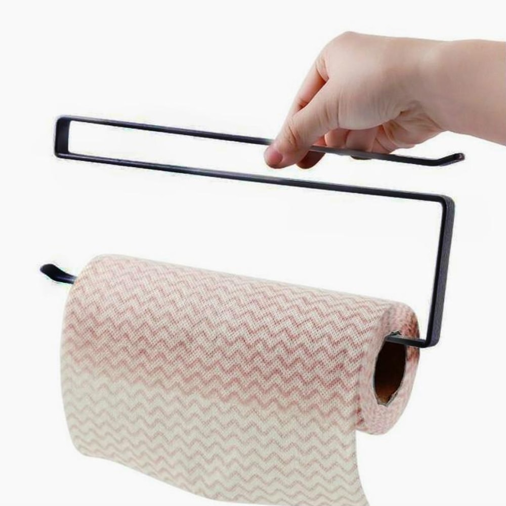Premium Door Cabinet Hanging Paper Towel & Cling Film Rack