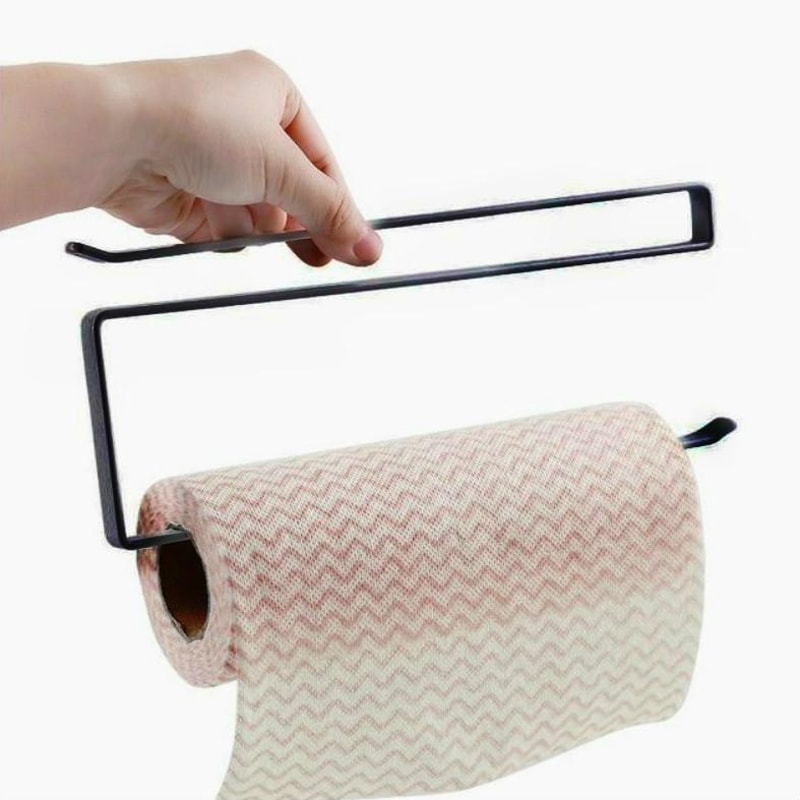 Premium Door Cabinet Hanging Paper Towel & Cling Film Rack