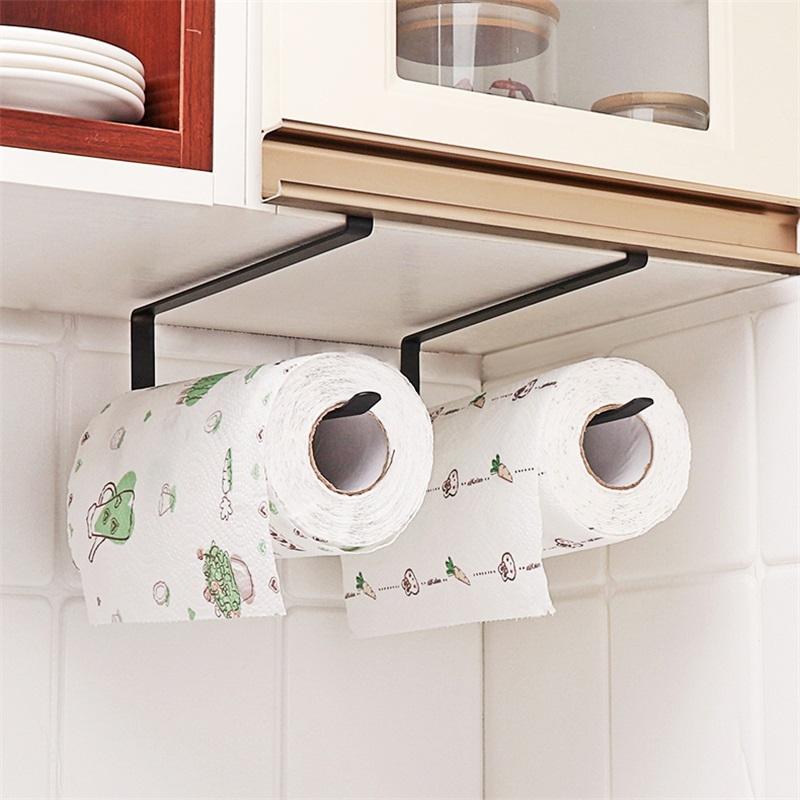 Premium Door Cabinet Hanging Paper Towel & Cling Film Rack
