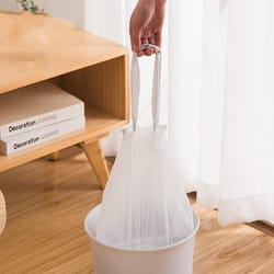 thickened portable drawstring garbage bags automatic closing trash bags for kitchen & home