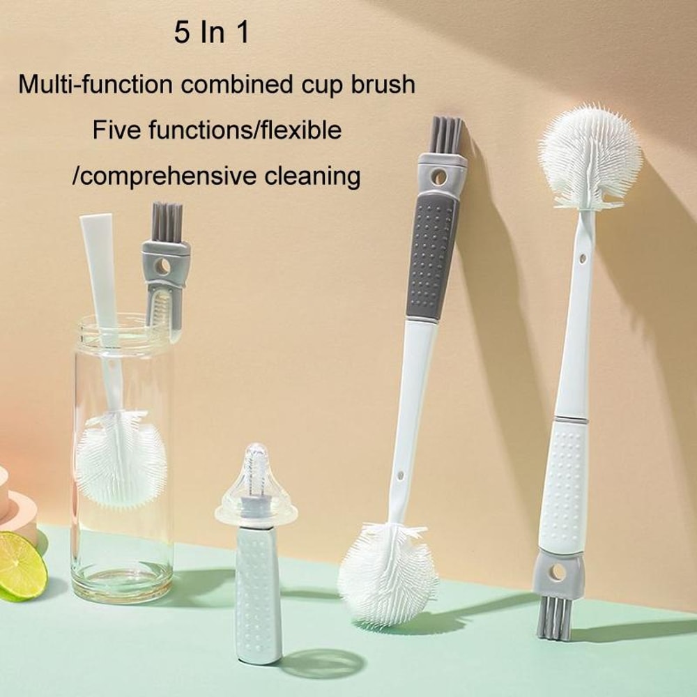 Premium Long Reach Kitchen Bottle Cleaning Brush Deep Clean Long Handle Bottle Brush 5