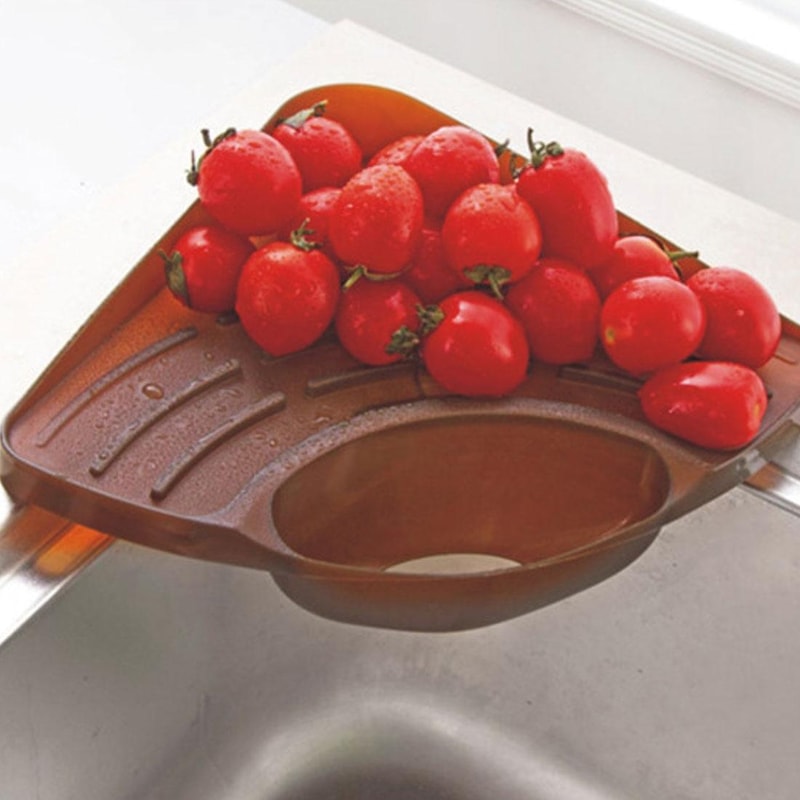 Practical Wall Mounted Kitchen Sink Organizer Corner Storage Rack 1