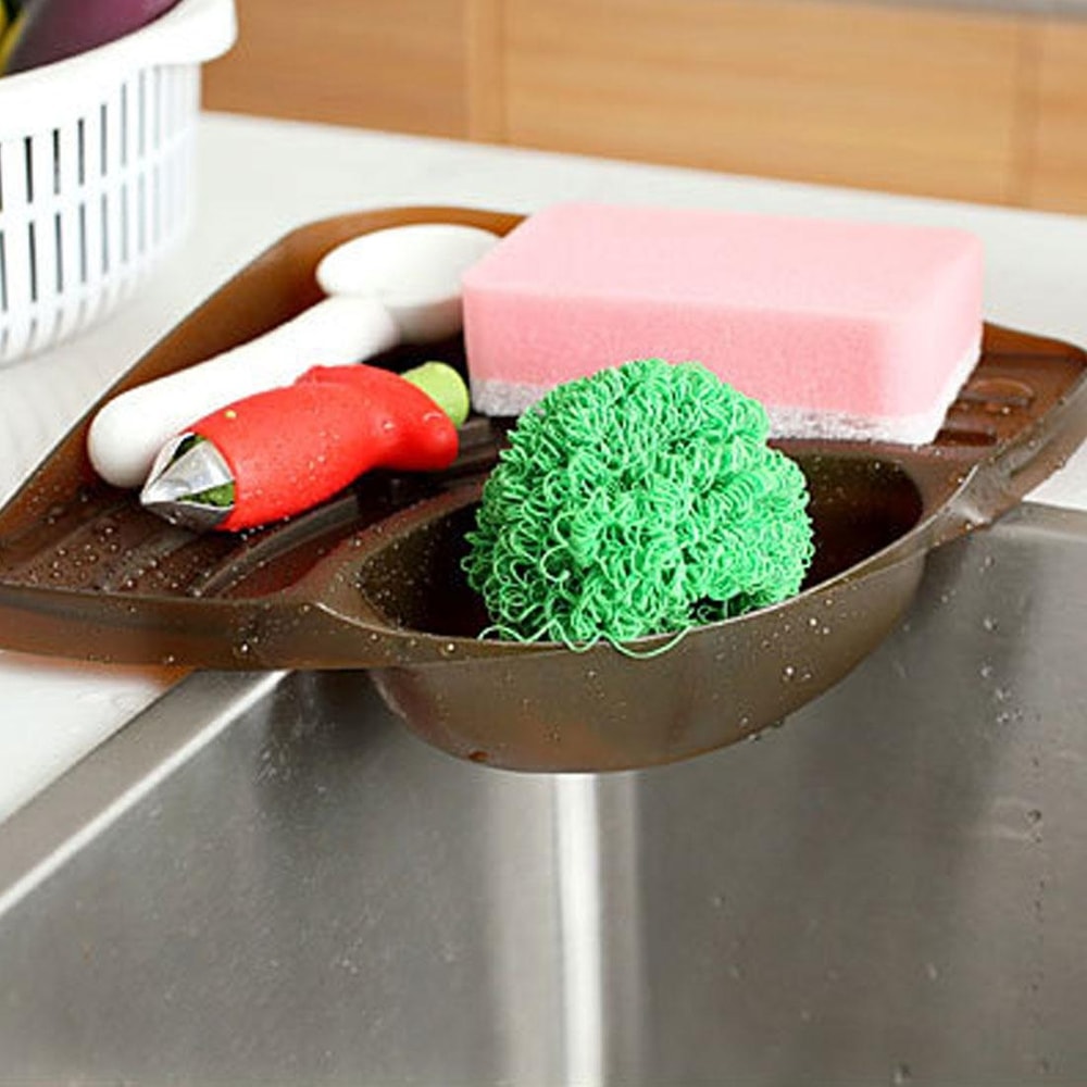 Practical Wall Mounted Kitchen Sink Organizer Corner Storage Rack 2