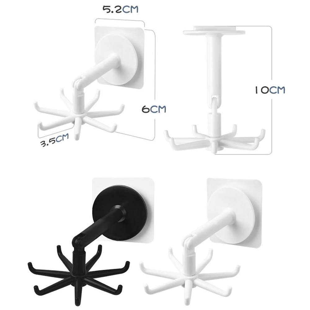 Rotating Claw Kitchen Storage Hook Multifunctional Wall Organizer 5
