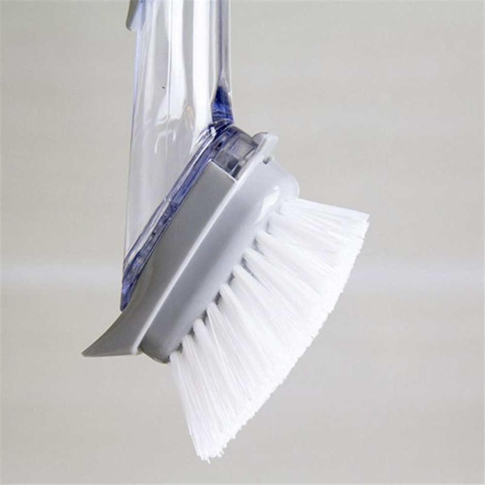 Kitchen Long Handle Automatic Liquid Filling Non Stick Pan Scrubber Cleaning Brush 2