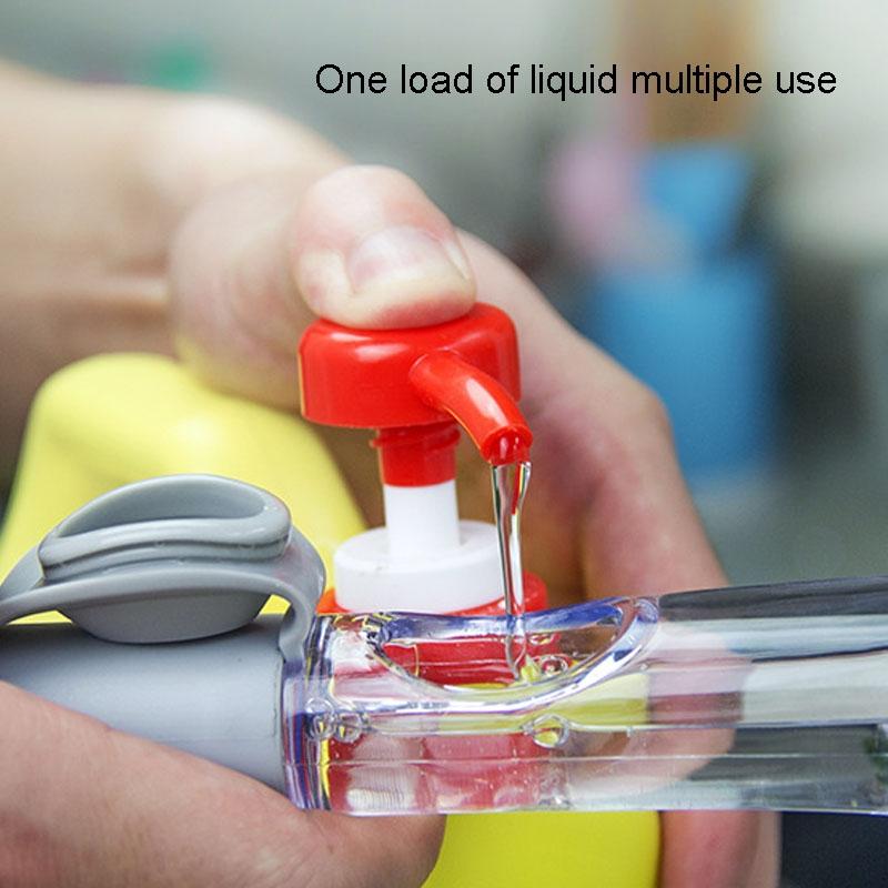 Kitchen Long Handle Automatic Liquid Filling Non Stick Pan Scrubber Cleaning Brush 6