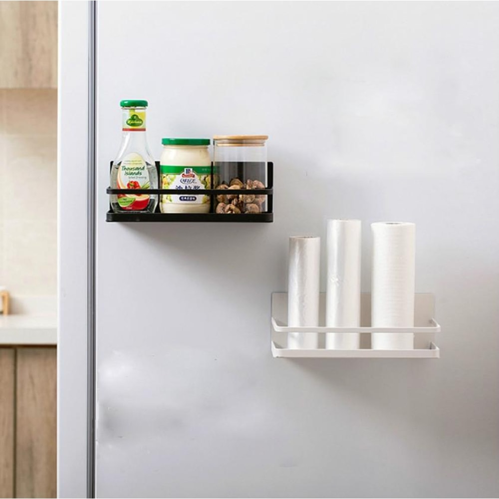 Premium Magnetic Refrigerator Side Storage Rack Space Saving Fridge Side Organizer Magnetic Fridge 2