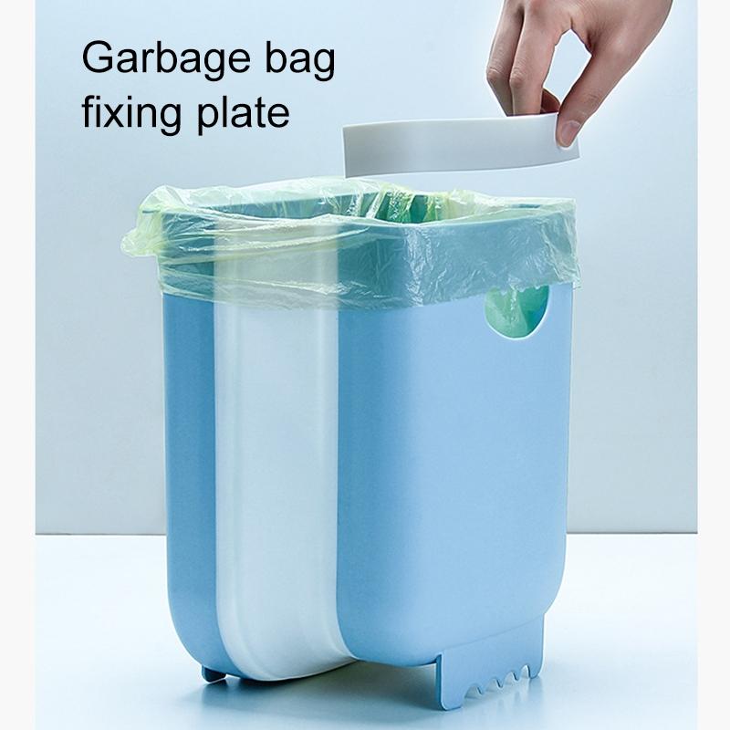 Folding Car Home Trash Can Wall Mounted Organizer 9