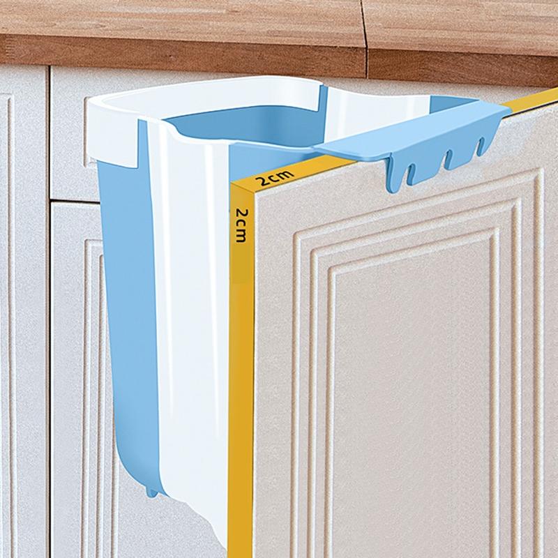 Folding Car Home Trash Can Wall Mounted Organizer 11